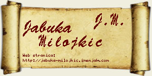 Jabuka Milojkić vizit kartica
